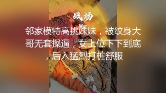 邻家模特高挑妹妹，被纹身大哥无套操逼，女上位下下到底，后入猛烈打桩舒服