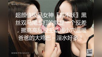 超颜值极品女神〖狐不妖〗黑丝双马尾主打的就是一个反差，撅高高屁股主动用小穴温暖爸爸的大鸡巴～淫水好多！